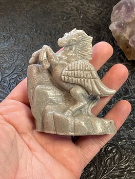 Hand Carved Crystal Stone Pegasus Quartzite Figurine #rJa4Cn1vHxE