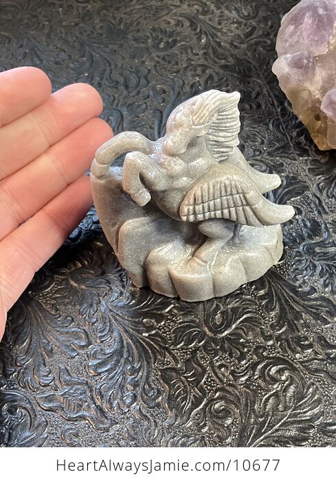 Hand Carved Crystal Stone Pegasus Quartzite Figurine - #rJa4Cn1vHxE-6