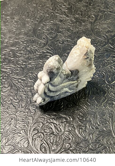 Hand Carved Dual Sided Quartz Crystal Stone Octopus Figurine - #VBgNa3JL6cU-5