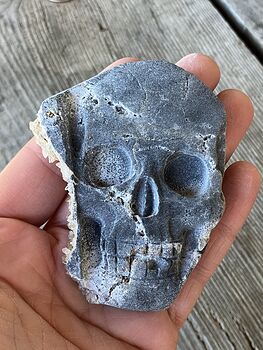Hand Carved Human Skull Carved Crystal Stone Rock Figurine #Bo3N9MRTo4M