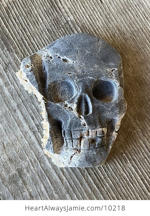 Hand Carved Human Skull Carved Crystal Stone Rock Figurine - #Bo3N9MRTo4M-14