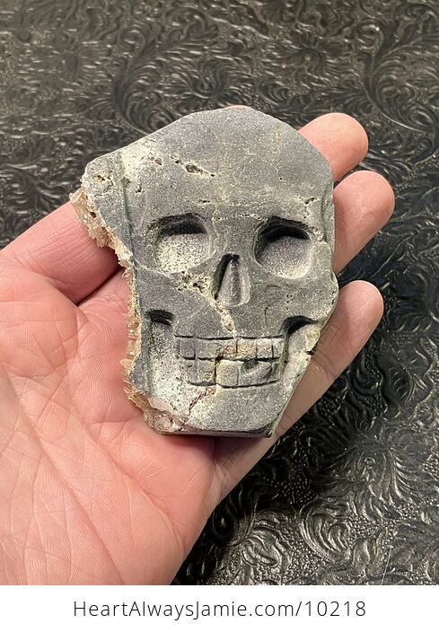 Hand Carved Human Skull Carved Crystal Stone Rock Figurine - #Bo3N9MRTo4M-6