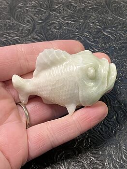 Hand Carved Jade Crystal Stone Fish Figurine #gSdiLleFR4w