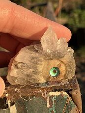 Hand Carved Rock Crystal with a Dragon Eye Figurine #0okFXBXmJb8