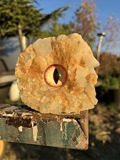 Hand Carved Rock Crystal with a Dragon Eye Figurine #E6X6JQi5ouA