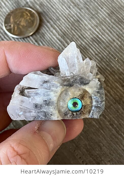 Hand Carved Rock Crystal with a Dragon Eye Figurine - #0okFXBXmJb8-7
