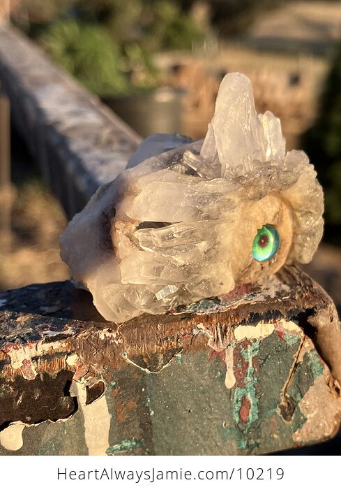 Hand Carved Rock Crystal with a Dragon Eye Figurine - #0okFXBXmJb8-4