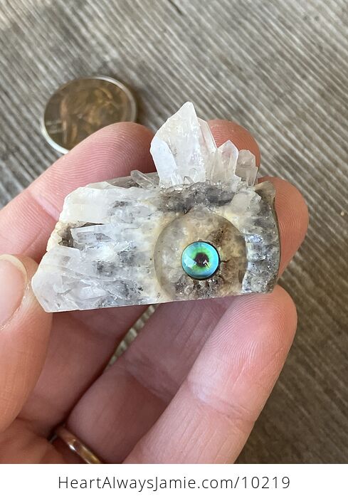 Hand Carved Rock Crystal with a Dragon Eye Figurine - #0okFXBXmJb8-8