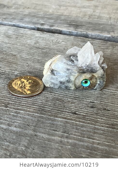 Hand Carved Rock Crystal with a Dragon Eye Figurine - #0okFXBXmJb8-6
