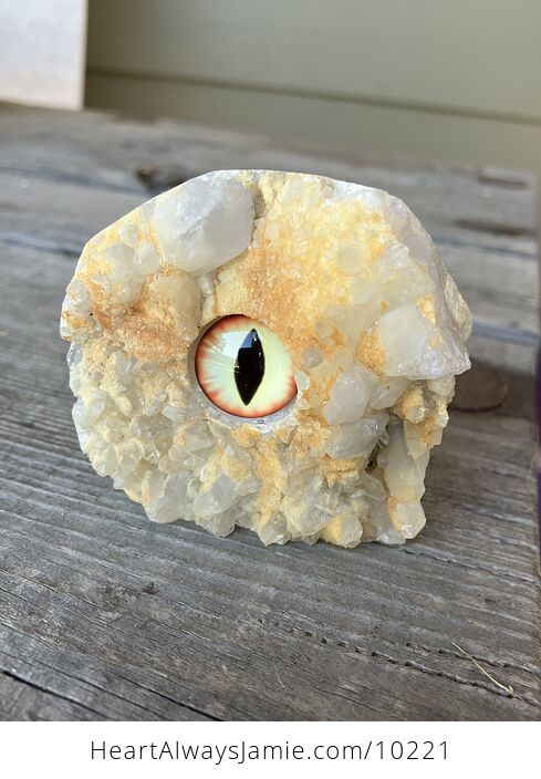 Hand Carved Rock Crystal with a Dragon Eye Figurine - #E6X6JQi5ouA-6