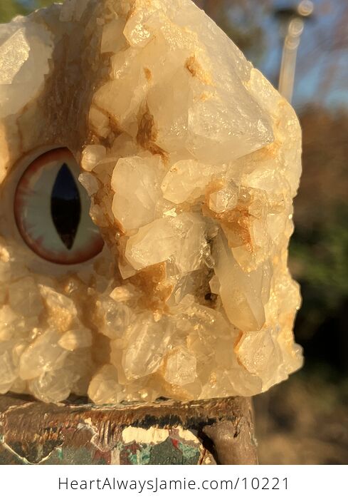 Hand Carved Rock Crystal with a Dragon Eye Figurine - #E6X6JQi5ouA-4