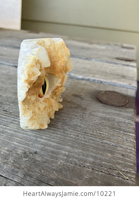 Hand Carved Rock Crystal with a Dragon Eye Figurine - #E6X6JQi5ouA-7