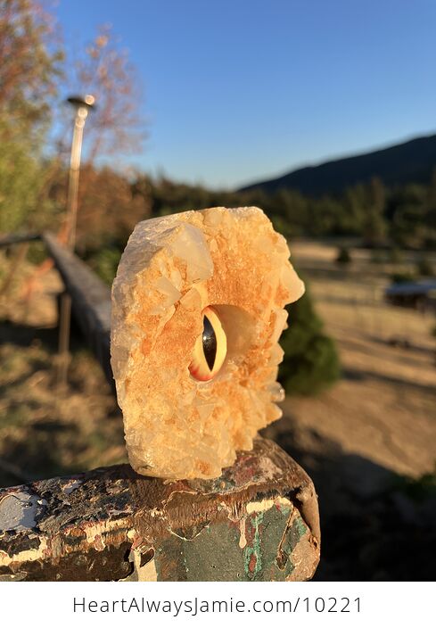 Hand Carved Rock Crystal with a Dragon Eye Figurine - #E6X6JQi5ouA-3