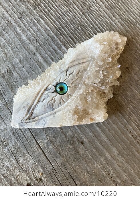 Hand Carved Rock Crystal with a Dragon Eye Figurine - #iJnLNUojf8g-4