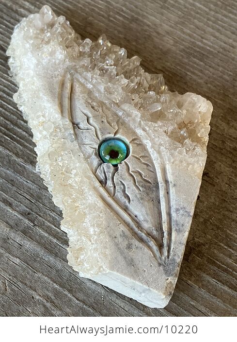 Hand Carved Rock Crystal with a Dragon Eye Figurine - #iJnLNUojf8g-7