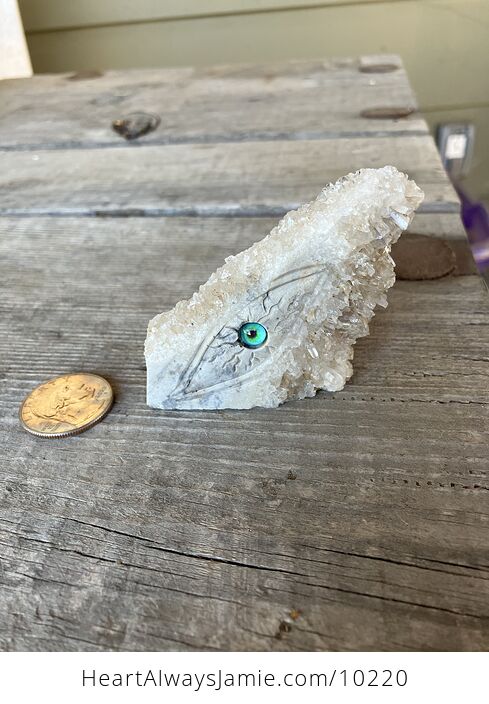 Hand Carved Rock Crystal with a Dragon Eye Figurine - #iJnLNUojf8g-2