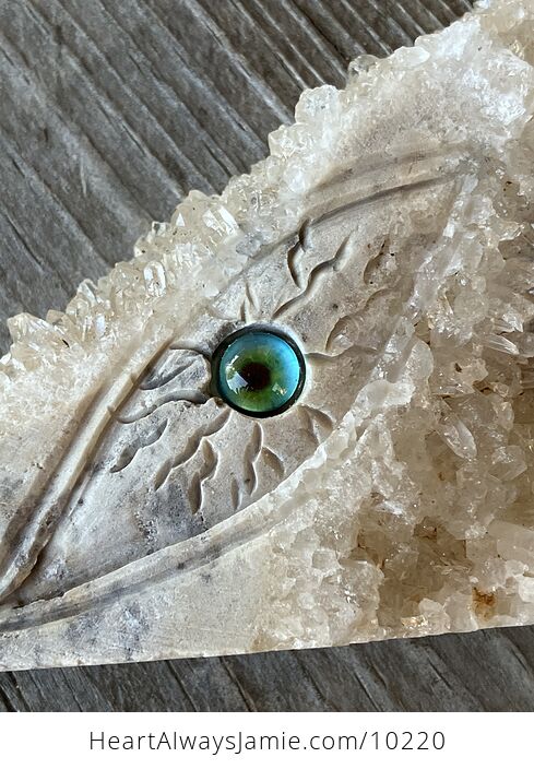Hand Carved Rock Crystal with a Dragon Eye Figurine - #iJnLNUojf8g-5