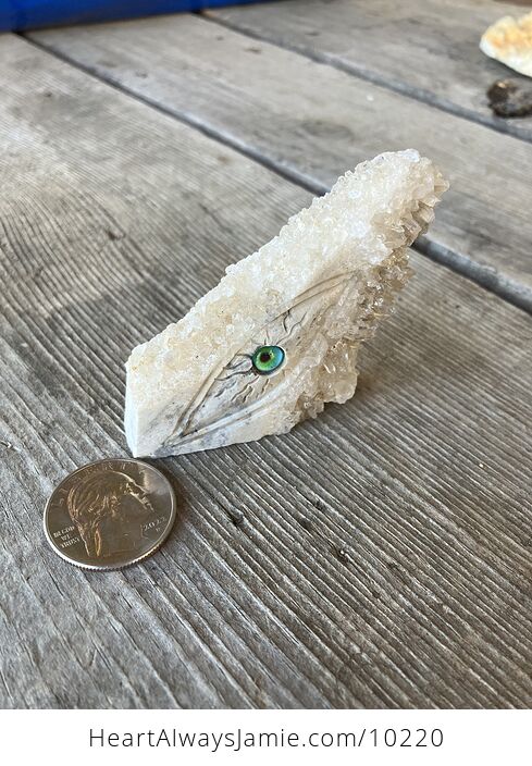 Hand Carved Rock Crystal with a Dragon Eye Figurine - #iJnLNUojf8g-3