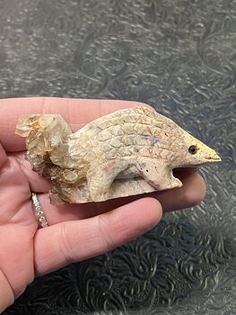 Hand Carved Stone Armadillo or Anteater Crystal Figurine #x2IFdMOR4DQ
