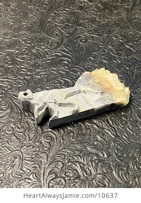 Hand Carved Stone Dinosaur Crystal Figurine - #qIpFF0ESu0c-8