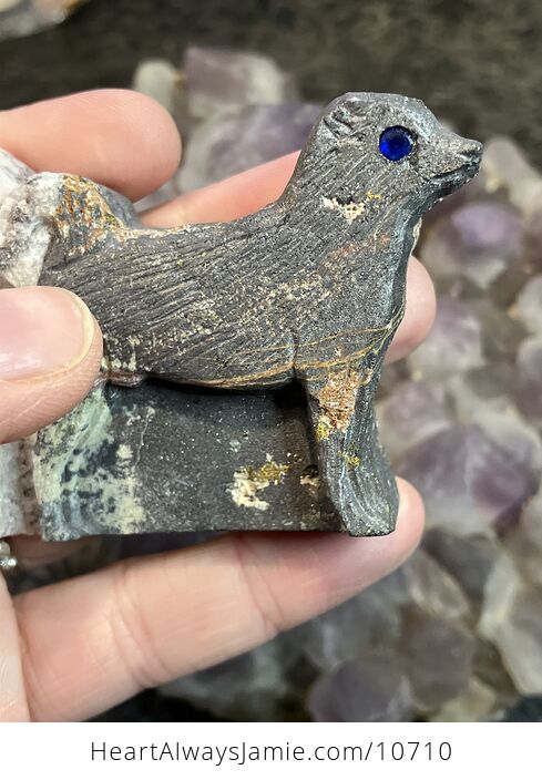 Hand Carved Stone Dog Crystal Figurine - #xlFqq2KmTOQ-4