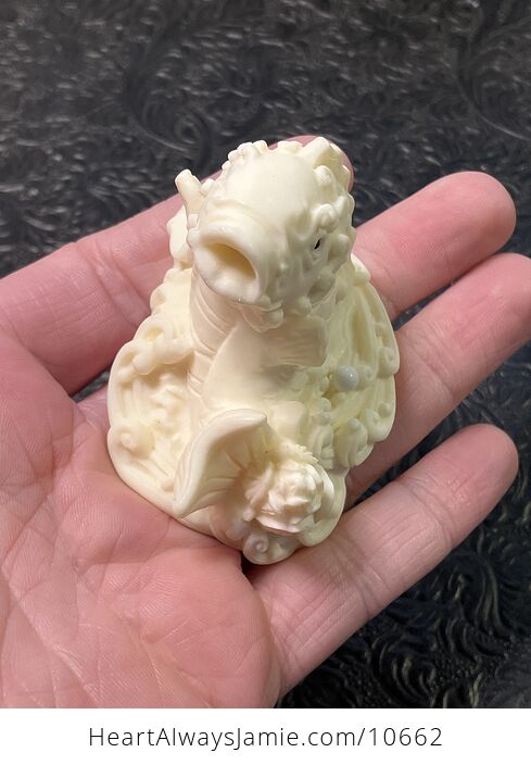 Hand Carved Tagua Nut Carp Koi Fish Figurine - #Ok583VT4NLM-5