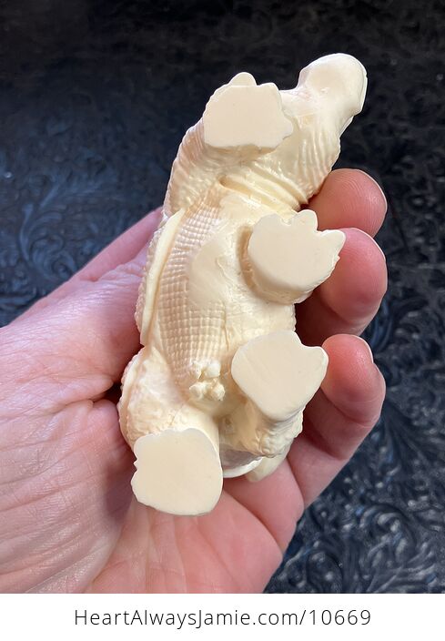Hand Carved Tagua Nut Rhinoceros Figurine - #bubPWkKPukA-6