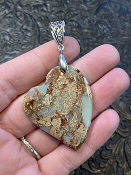 Handcrafted Heart Sea Sediment Jasper Stone Jewelry Crystal Pendant #bdhhwIfnrHw