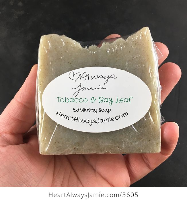 Handmade Exfoliating Tobacco and Bay Leaf Kitchen Hand and Body Bar Soap Coconut and Olive Oil Base - #dZ3Tqz7xKTg-1