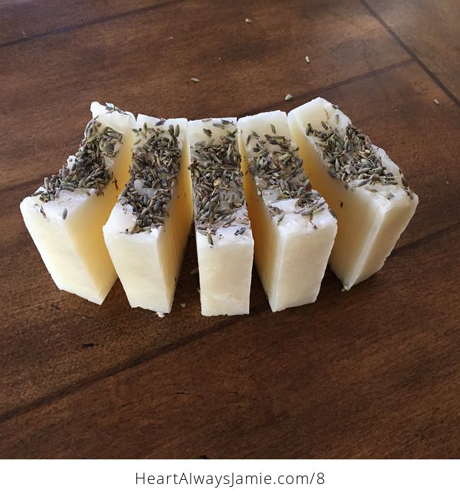 Handmade Lavender Scented Hand and Body Bar Soap with Buds on Top Whole Loaf Can Be Made - #tdrQEO0nYSo-1