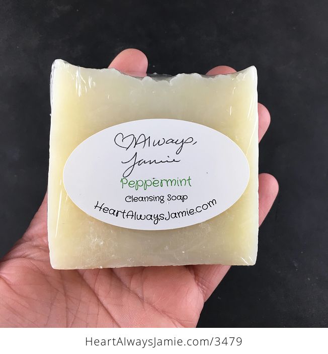 Handmade Peppermint Kitchen Hand and Body Bar Soap Coconut and Olive Oil Base - #rwlnGWvO4Lk-1
