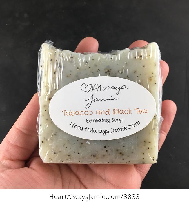 Handmade Tobacco and Black Tea Exfoliating Kitchen Hand and Body Bar Soap Coconut and Olive Oil Base - #qp5ORtxyMpw-1