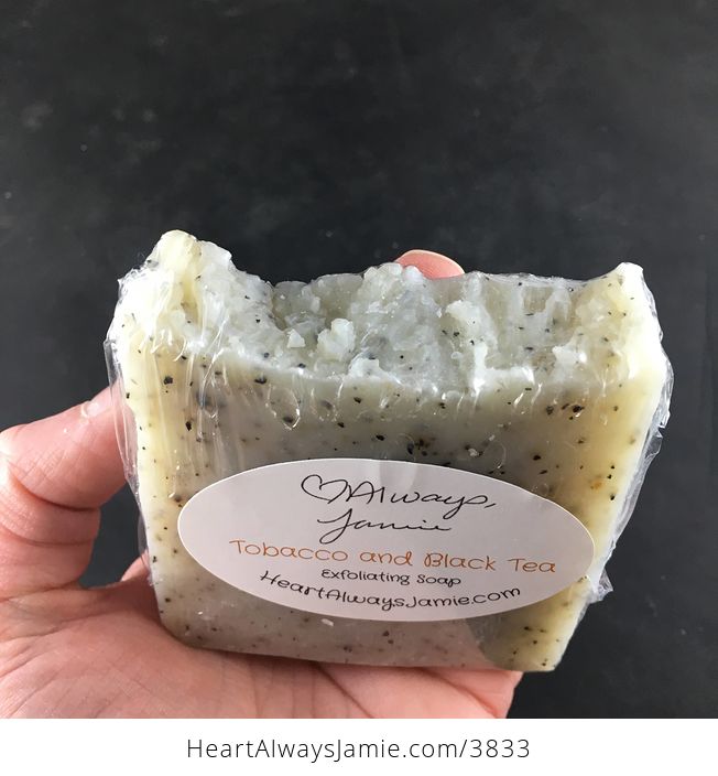 Handmade Tobacco and Black Tea Exfoliating Kitchen Hand and Body Bar Soap Coconut and Olive Oil Base - #qp5ORtxyMpw-2
