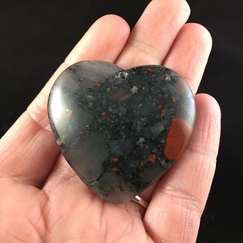 Heart Shaped African Bloodstone Jewelry Pendant #49wm2RXTVbg
