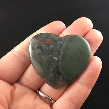 Heart Shaped African Bloodstone Jewelry Pendant #LE1iPCwMvcQ