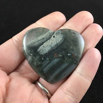 Heart Shaped African Bloodstone Jewelry Pendant #ONwH2xbdRV4