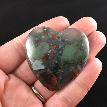 Heart Shaped African Bloodstone Jewelry Pendant #SlsxRS6Hh1w