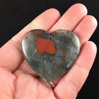 Heart Shaped African Bloodstone Jewelry Pendant #SnNYGoeb8i8