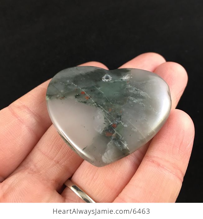 Heart Shaped African Bloodstone Jewelry Pendant - #IFglOWQJXdU-2