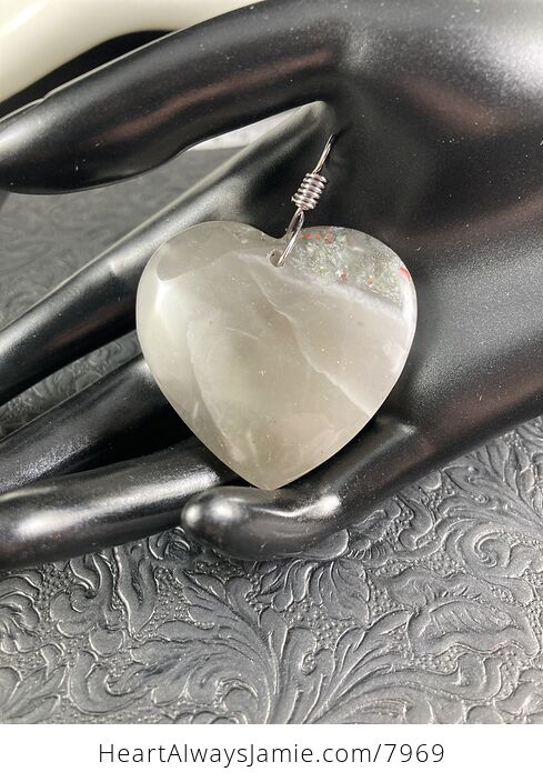 Heart Shaped African Bloodstone Jewelry Pendant - #MZ0B0XZS2QU-3