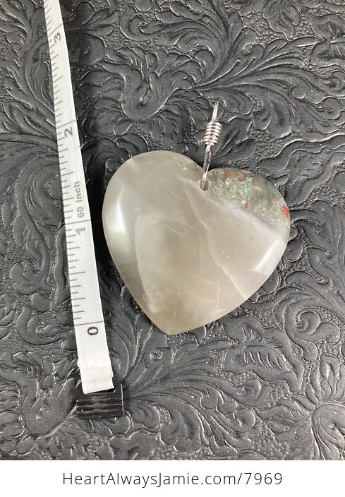 Heart Shaped African Bloodstone Jewelry Pendant - #MZ0B0XZS2QU-5