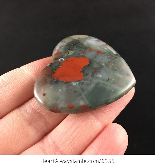 Heart Shaped African Bloodstone Jewelry Pendant - #SnNYGoeb8i8-4