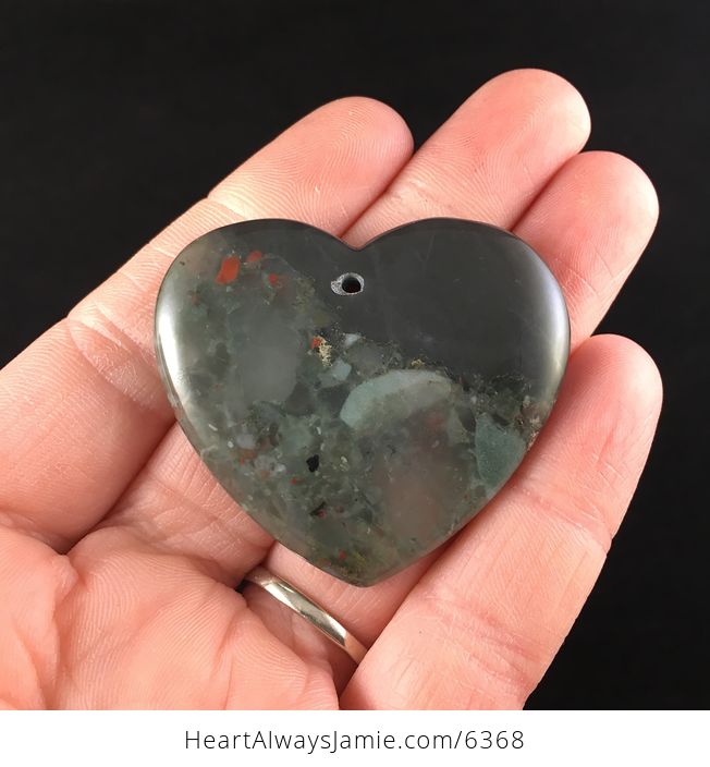 Heart Shaped African Bloodstone Jewelry Pendant - #Sq5EXlB07Zs-1