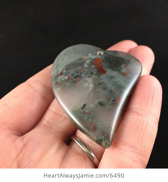 Heart Shaped African Bloodstone Jewelry Pendant - #Sy43sJGOCz8-2
