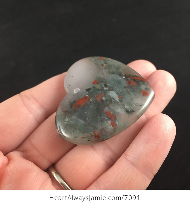 Heart Shaped African Bloodstone Jewelry Pendant - #bf6oH9c8Zm4-4