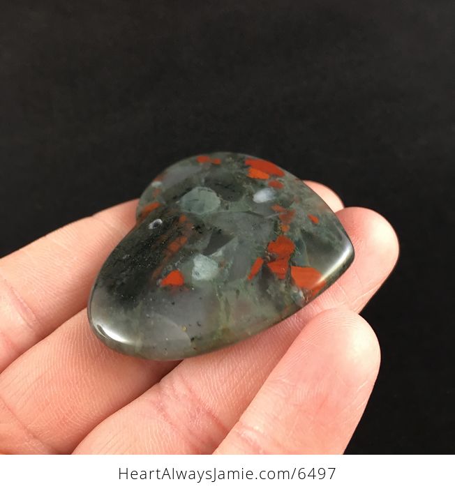 Heart Shaped African Bloodstone Jewelry Pendant - #wDfCcHB576Q-4