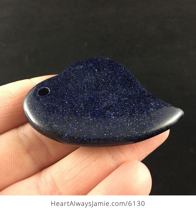 Heart Shaped Blue Goldstone Jewelry Pendant - #R4FKbqteYdg-4