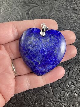 Heart Shaped Blue Lapis Lazuli Stone Pendant Jewelry #Uo92W8gEyoo
