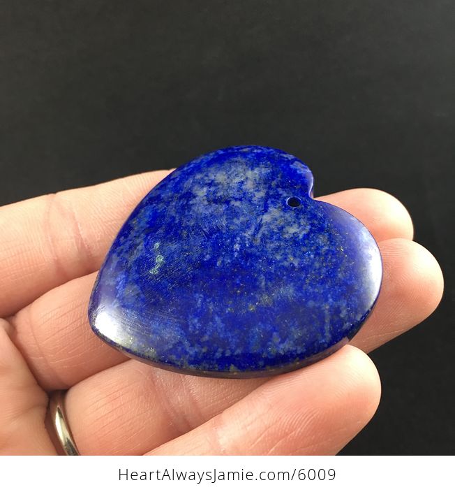 Heart Shaped Blue Lapis Lazuli Stone Pendant Jewelry - #7HvMc1O4JDU-3