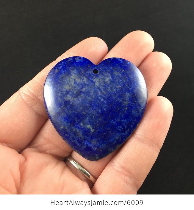 Heart Shaped Blue Lapis Lazuli Stone Pendant Jewelry - #7HvMc1O4JDU-1
